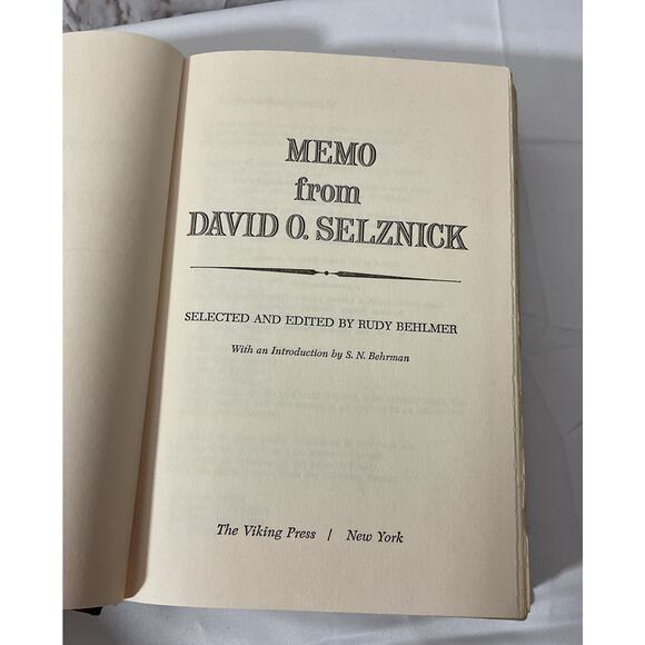 1972 Memo from David O. Selznick Hardback - Picture 2 of 10